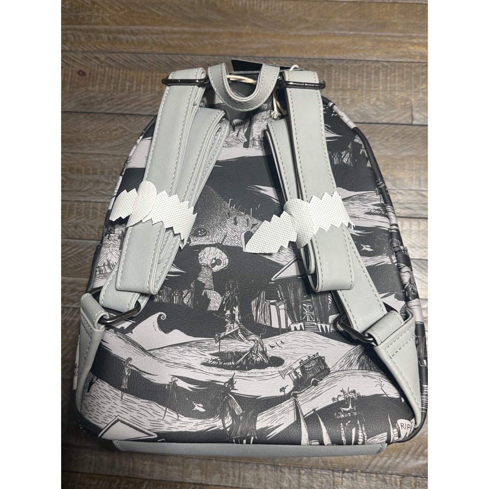 Loungefly Nightmare Before Christmas Jack Skellington Mini Backpack NWT Black - Picture 3 of 13
